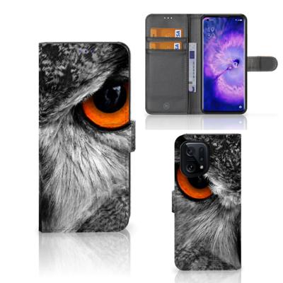 OPPO Find X5 | Telefoonhoesje | Met pasjeshouder | Uil