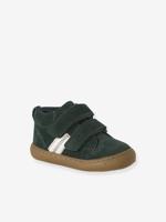 Baskets Mid gevoerd met klittenband leer baby groen
