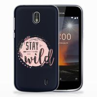 Nokia 1 Telefoonhoesje met Naam Boho Stay Wild - thumbnail