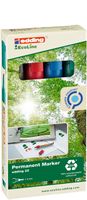 Edding 22 EcoLine permanente marker Beitelvormige punt Zwart, Blauw, Groen, Rood - thumbnail