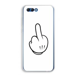 Middle finger white: Honor 10 Transparant Hoesje