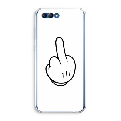 Middle finger white: Honor 10 Transparant Hoesje