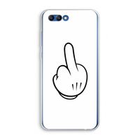 Middle finger white: Honor 10 Transparant Hoesje