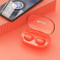 OneDer W12 draadloze oortelefoon met waterdichte IPX5 HD stereo geluid TWS Bluetooth oortelefoon (oranje)