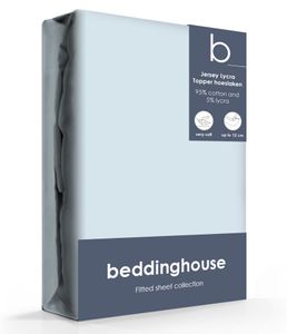 Beddinghouse Jersey-Lycra Topper Hoeslaken LightBlue-90/100 x 200/220 cm