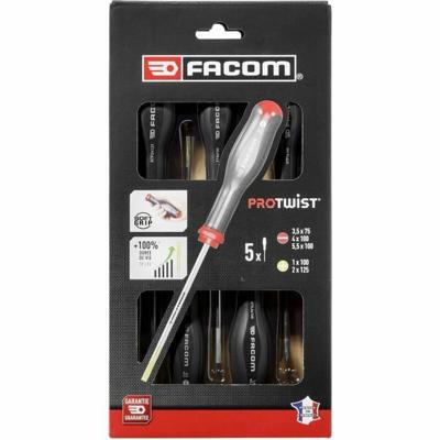 Schroevendraaierset Facom Protwist AT.5PB Plat Pozidriv 5 Onderdelen