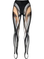 Mugler legging fuseau à taille haute - Noir