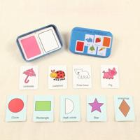 Graph match spel vroege educatieve Montessori speelgoed puzzel kaart cartoon voertuig dierlijke fruit paar matching game