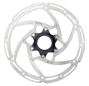 Tektro schijfrem rotor tr203-35 ø203mm, centerlock, zilver