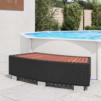Spatrap 92x45x25 cm poly rattan zwart Spatrap 92x45x25 cm poly rattan zwart