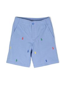 Ralph Lauren Kids short de sport Prepster à logo brodé - Bleu