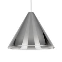 Cini & Nils - Cordina Conico Vetro Cromo-Tabacco Hanglamp Cini & Nils - Cordina Conico Vetro Cromo-Tabacco Hanglamp