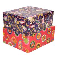 Setje van 10x rollen Sinterklaas inpakpapier/cadeaupapier 2,5 x 0,7 meter 2 soorten prints - Cadeaupapier - thumbnail