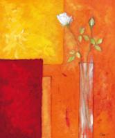 Kunstdruk Günter Gohn - Rosen auf warmem Rot 50x60cm