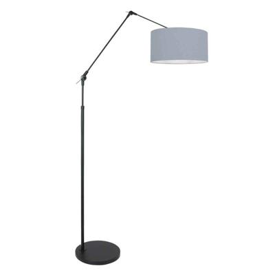 Steinhauer VloerlampPrestige Chic zwart met lichtblauwe kap - 3938ZW