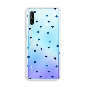 Blauwe stippen: Huawei P Smart Pro Transparant Hoesje