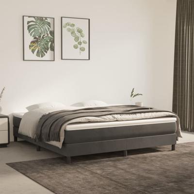Bedframe zonder matras 180x200 cm fluweel donkergrijs