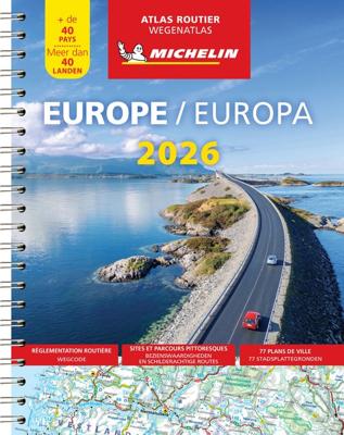 Wegenatlas Europa 2026 | A4-Fromaat | Ringband | Michelin Wegenatlas Europa 2026 | A4-Fromaat | Ringband | Michelin