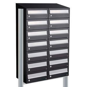 Allux Hive Set 2-Breed, 7-Hoog Met Dak Op Statief Zwart - 40030070_2x7ds