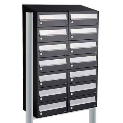 Allux Hive Set 2-Breed, 7-Hoog Met Dak Op Statief Zwart - 40030070_2x7ds