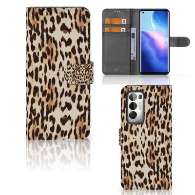 OPPO Find X3 Neo 5G | Telefoonhoesje | Met pasjeshouder | Leopard