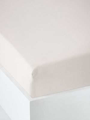Effen jersey hoeslaken van Oeko-Tex® ecru