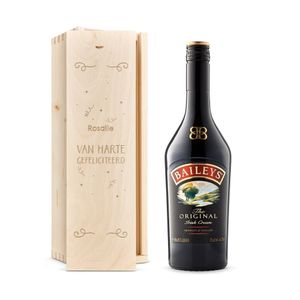 Likeur in gegraveerde kist - Baileys Original