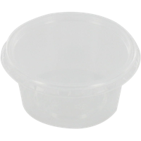 Bak | PP | 80ml | Ø72mm | incl. Deksel | kunststof cup | 35mm | transparant | 500 stuks