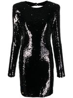 Philipp Plein robe ornée de sequins à manches longues - Noir - thumbnail