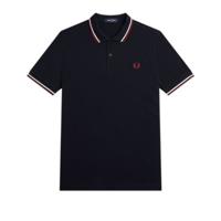 Fred Perry - Twin Tipped Polo - Navy/ Snow White/ Burnt Red - thumbnail