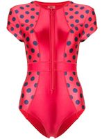 Duskii maillot de bain Cerise à manches courtes - Rouge