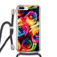Neon bloemen: iPhone 7 PLUS Transparant Hoesje met koord