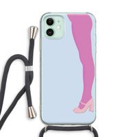 Pink panty: iPhone 11 Transparant Hoesje met koord