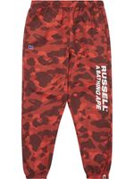 A BATHING APE® x Russell pantalon de jogging à rayures latérales - Rouge - thumbnail