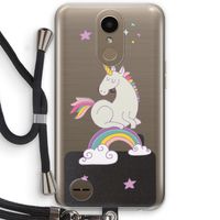 Regenboog eenhoorn: LG K10 (2017) Transparant Hoesje met koord