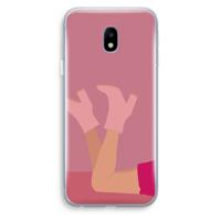 Pink boots: Samsung Galaxy J3 (2017) Transparant Hoesje - thumbnail