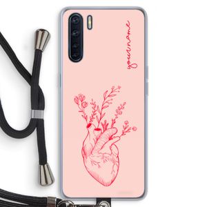 Blooming Heart: Oppo A91 Transparant Hoesje met koord