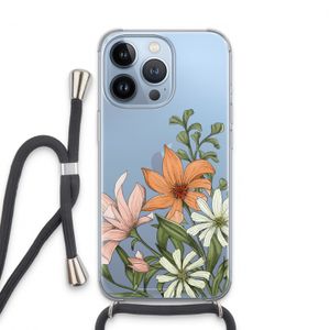 Floral bouquet: iPhone 13 Pro Transparant Hoesje met koord