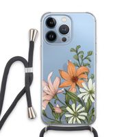 Floral bouquet: iPhone 13 Pro Transparant Hoesje met koord