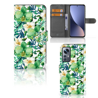 Xiaomi 12 | 12X Hoesje Orchidee Groen