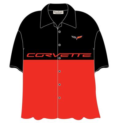 Cars Shirt Split C6 Corvette Black/Red-XXL | 24% korting