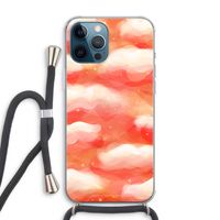 Lichte Wolken: iPhone 12 Pro Max Transparant Hoesje met koord