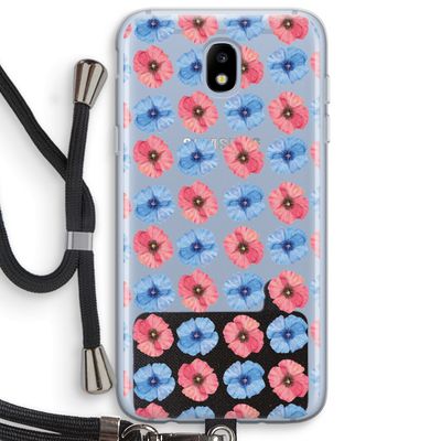 Klaproosjes: Samsung Galaxy J5 (2017) Transparant Hoesje met koord