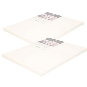 Hobby/knutsel Schildersdoek - 2x - handbespannen - 24 x 30 cm - canvas/katoen