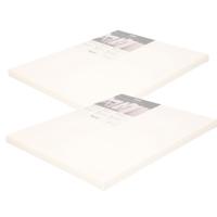 Hobby/knutsel Schildersdoek - 2x - handbespannen - 24 x 30 cm - canvas/katoen