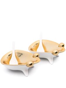 Jonathan Adler deux salières et poivrières Frog - Blanc