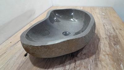 Aufsatzwaschbecken aus Flussstein RXXL2503715, 71x40x15 cm Aufsatzwaschbecken aus Flussstein RXXL2503715, 71x40x15 cm