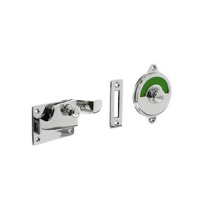 Intersteel | WC-overslag met bocht rood / groen | Chroom