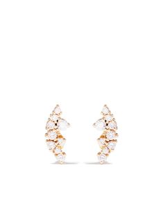 Mizuki puces d'oreilles Sea of Beauty en or jaune 14ct ornées de diamants