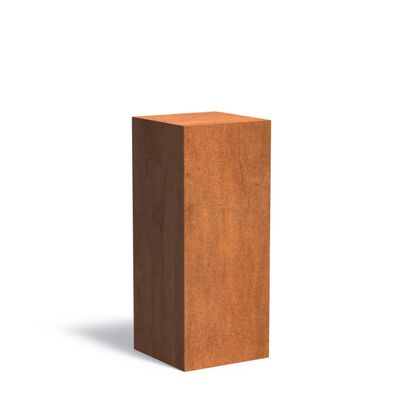 Cortenstaal sokkel 50x50x120cm.